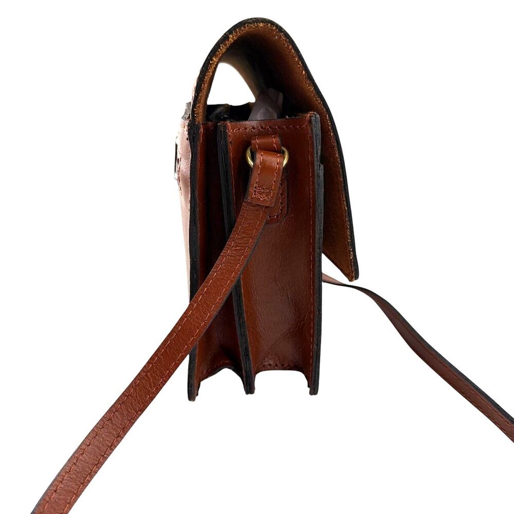Patricia Nash Florence Brown Tooled Locri Crossbody Handbag One Size - Picture 5 of 11